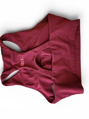 Maroon Cutout Racerback Crop Top